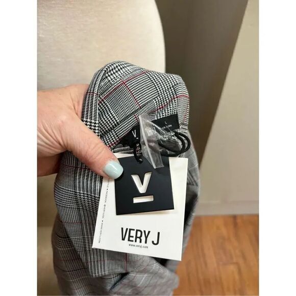 Amazon NWT L lined double breasted black plaid blazer w-large front pockets - Picture 6 of 6